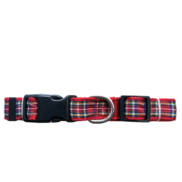 Red Tartan Dog Collar