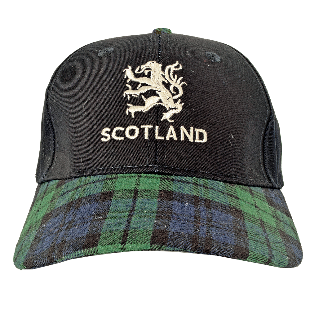 Green Tartan Lion Rampant Baseball Cap