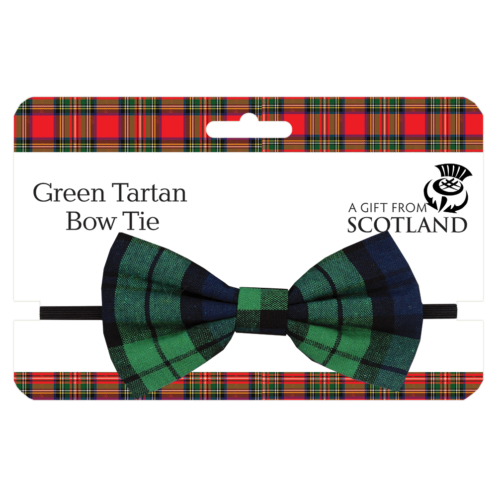 Green Tartan Bow Tie
