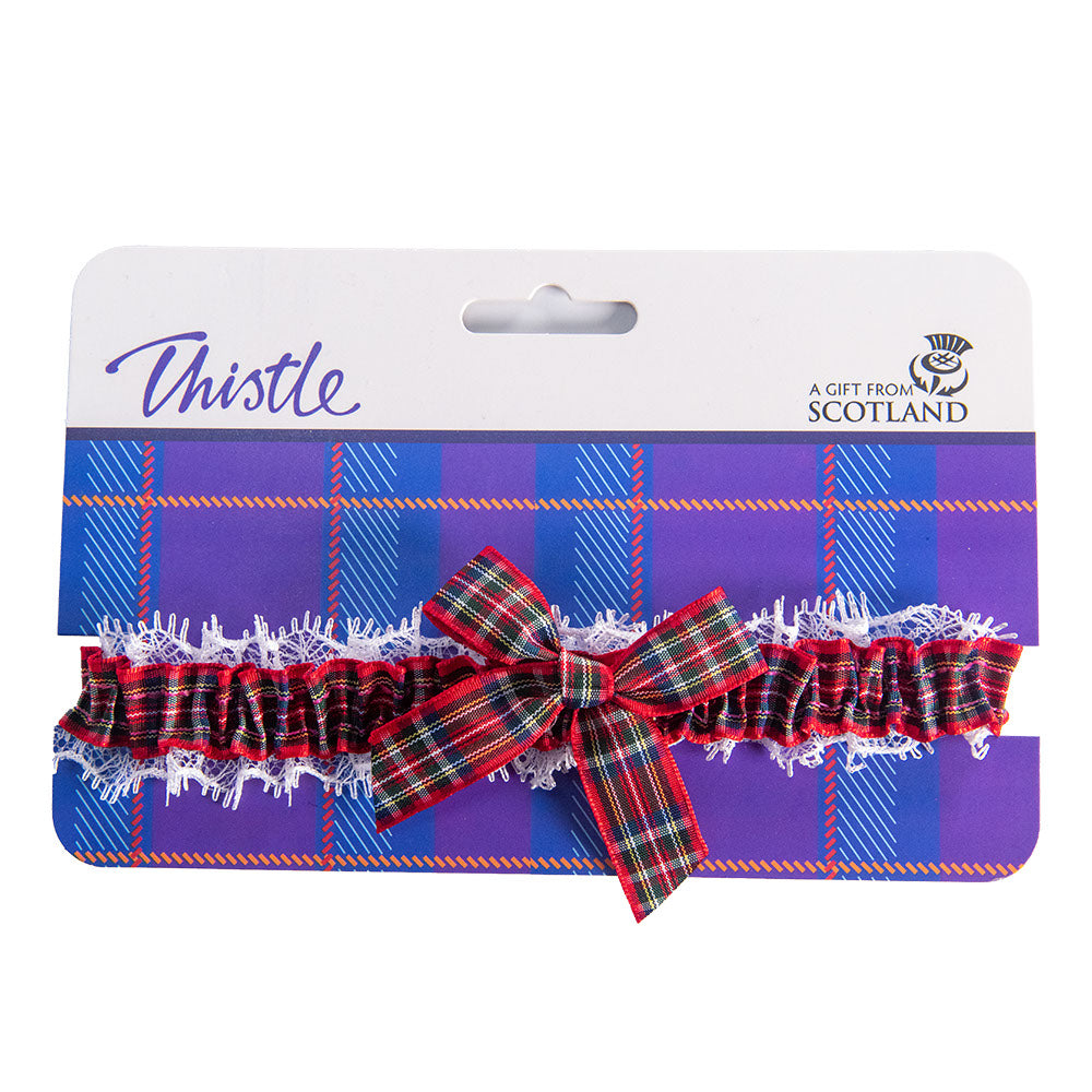 Red Tartan Ladies Garter
