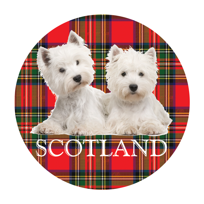 Westie 5cm Glass Magnet