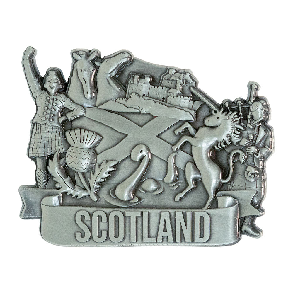 Scotland Piper Collage Magnet