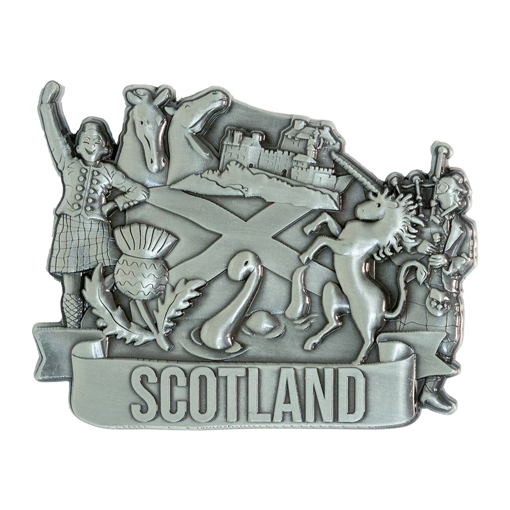 Scotland Piper Collage Magnet