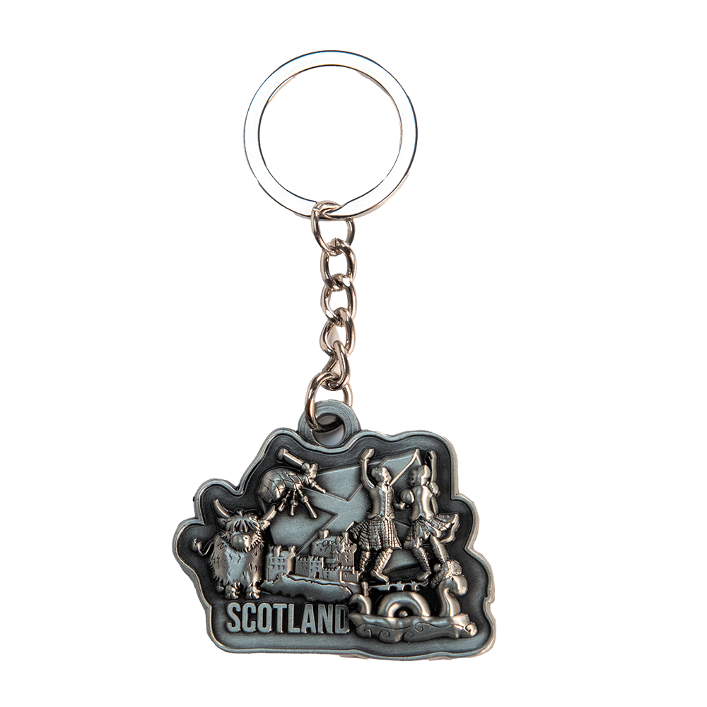 Scotland Dancers Collage Keyring
