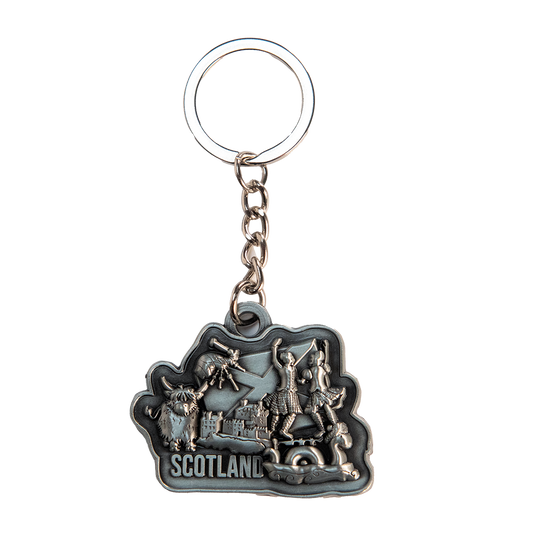 Scotland Dancers Collage Keyring