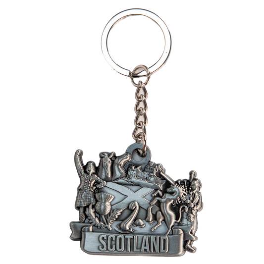 Scotland Piper Collage Keyring