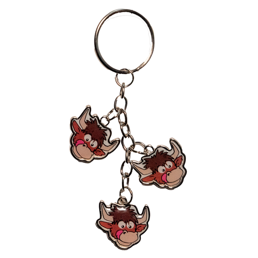Highland Coo Charm Keyring