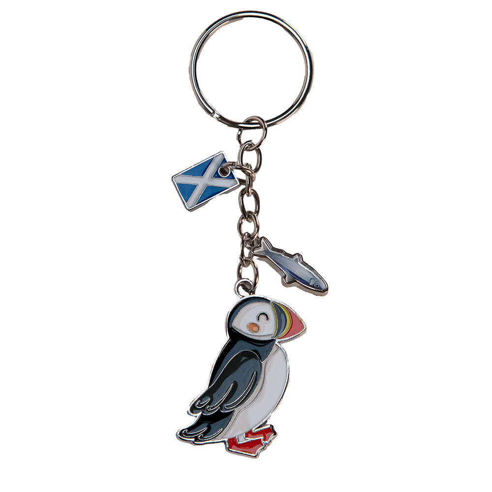 Puffin Charm Keyring
