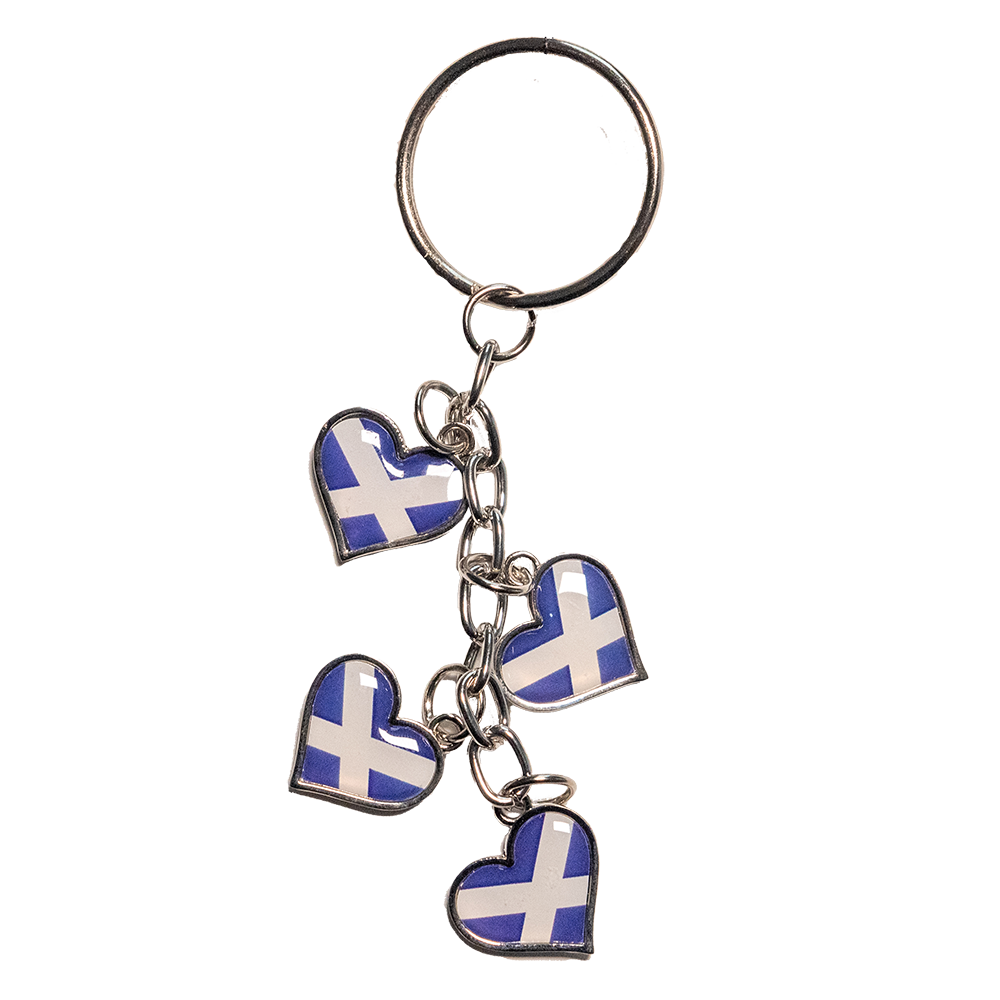 Saltire Heart Keyring