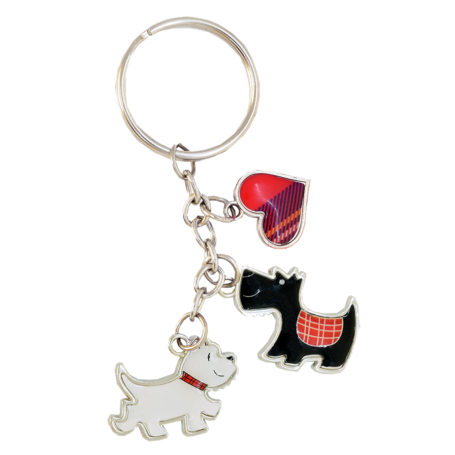 Scottie + Wesite Charm Keyring