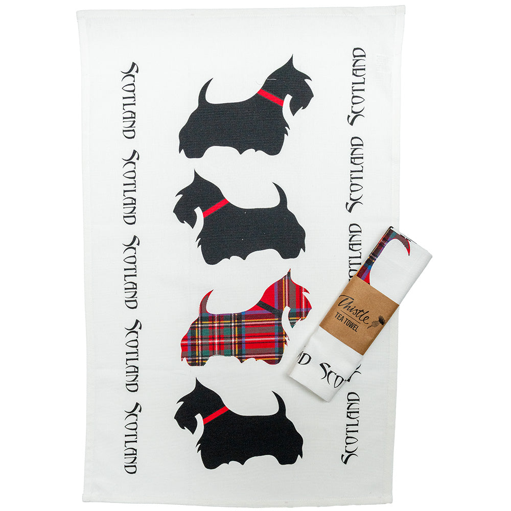 Scottie Dogs Tea Towel