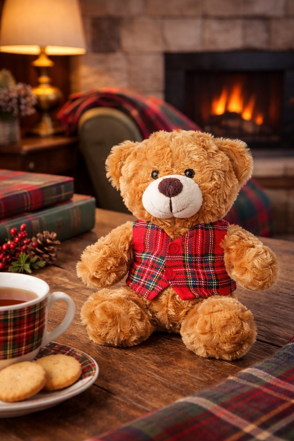 Teddy with Tartan Waistcoat