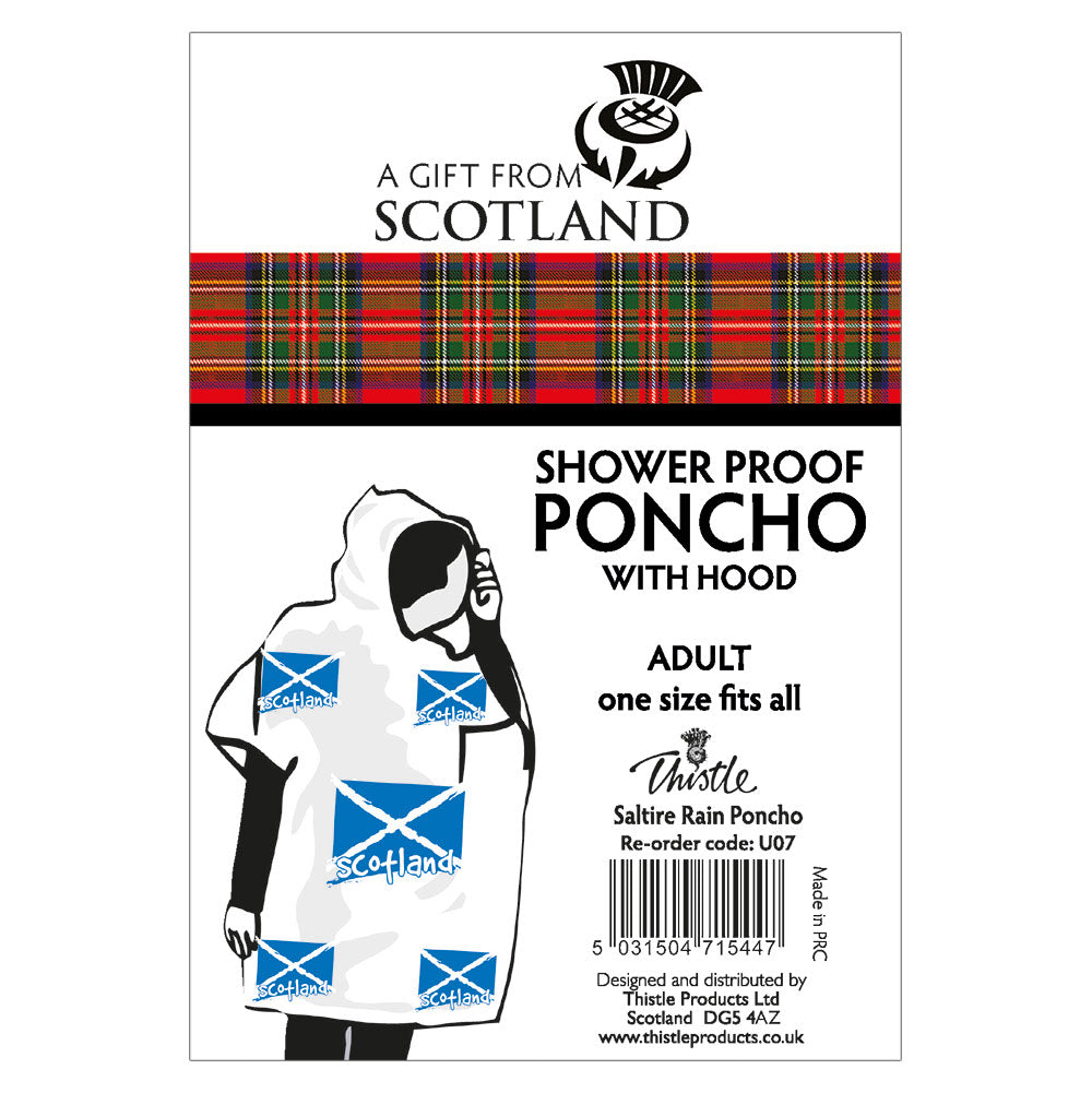 6 Pack - Saltire Scotland Rain Ponchos