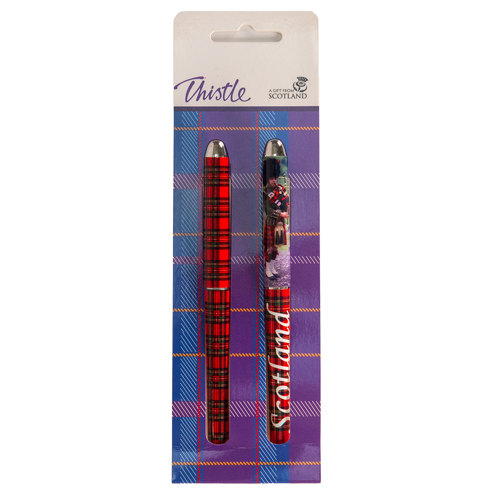 Twin Pack Pens - Tartan Piper