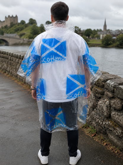 6 Pack - Saltire Scotland Rain Ponchos