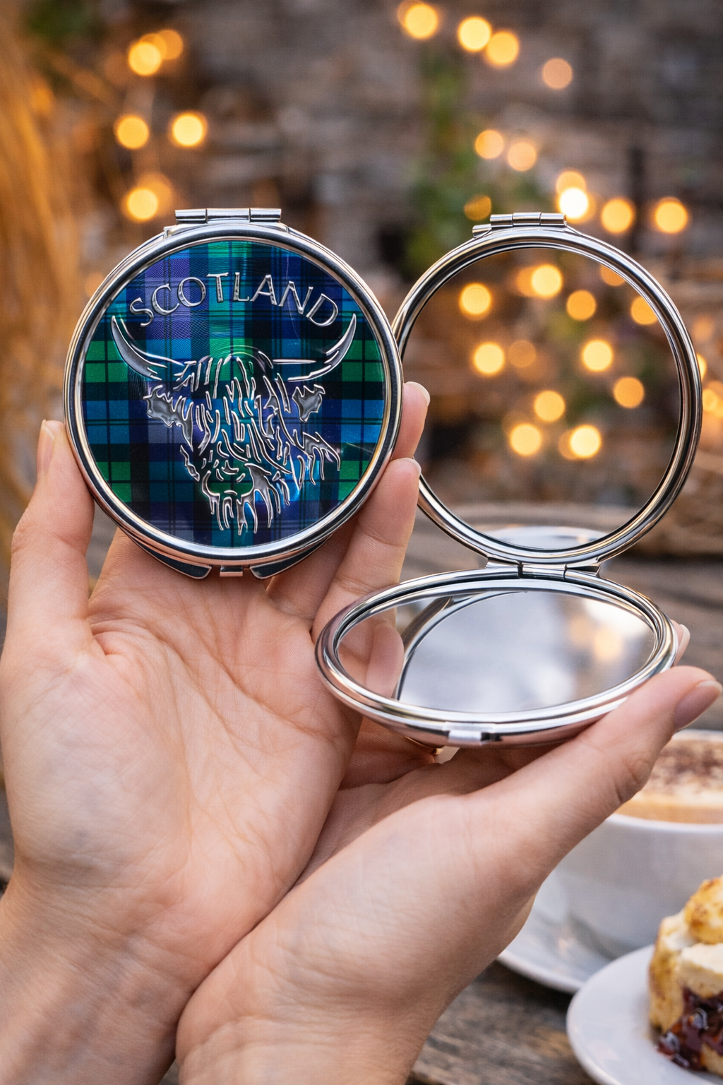 Highland Coo Compact Mirror