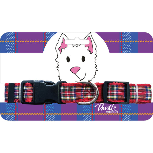 Red Tartan Dog Collar
