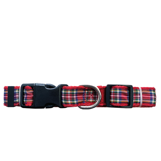 Red Tartan Dog Collar