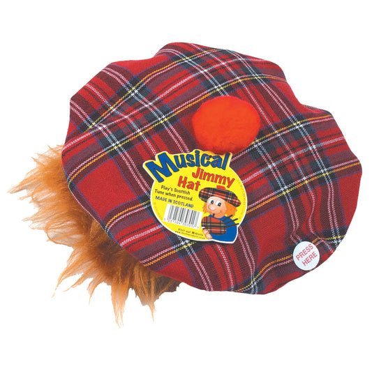 Musical Jimmy Hat - Red Tartan