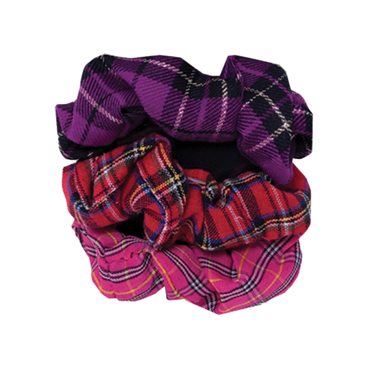Assorted Tartan Hair Scrunchies x 3