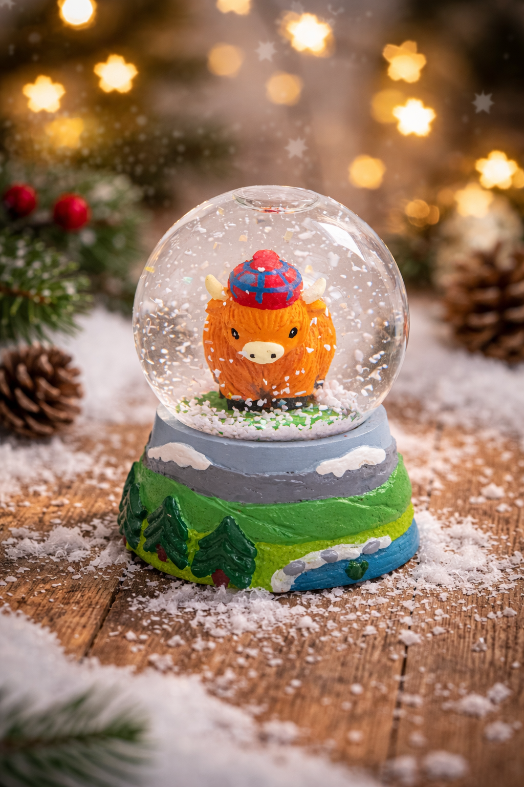 Highland Coo Snowglobe