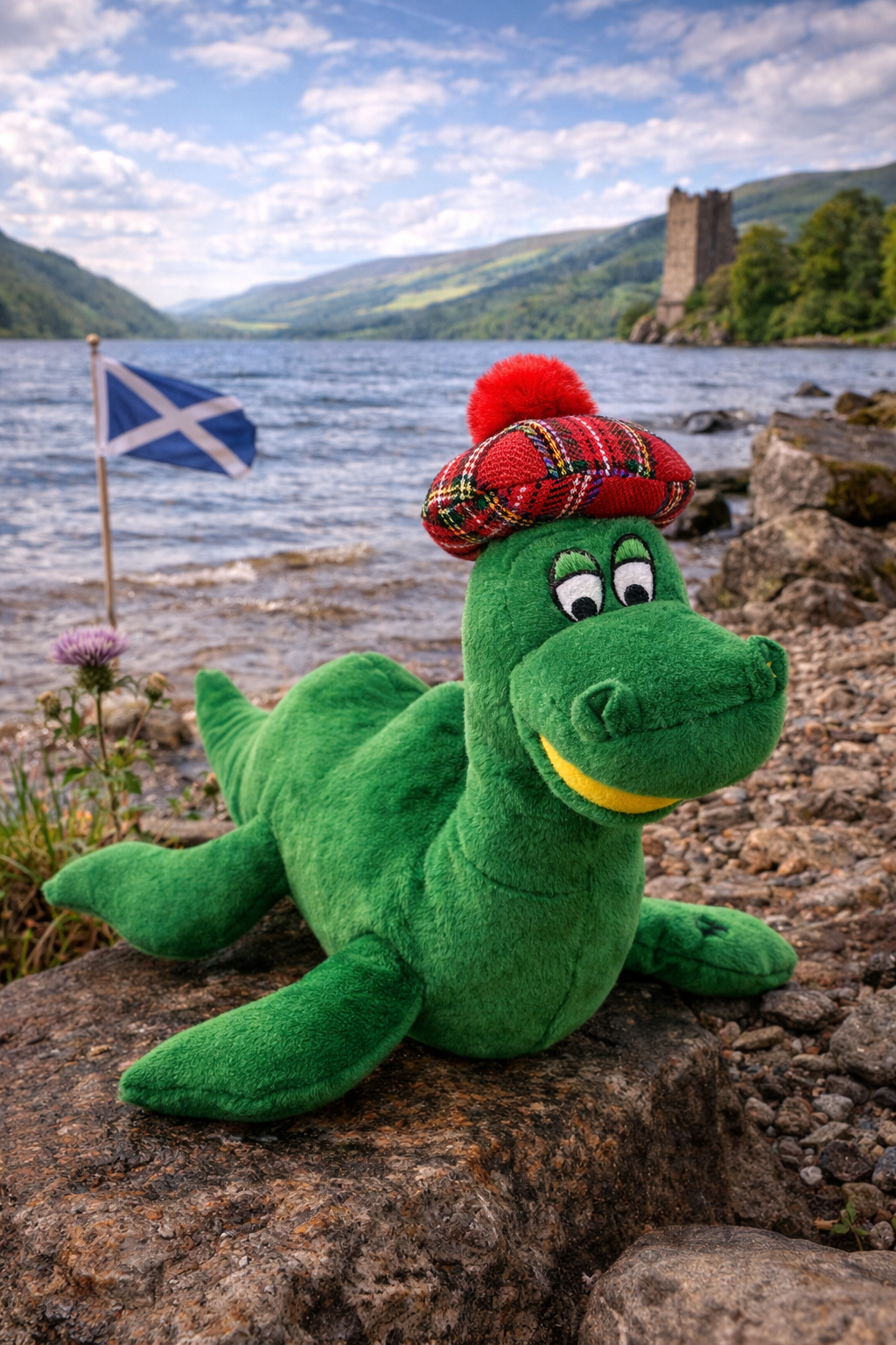 Nessie with Tartan Hat