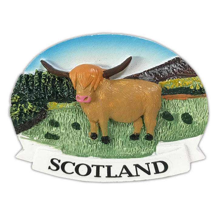 Highland Coo Scene Magnet
