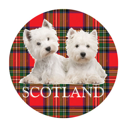 Westie 5cm Glass Magnet