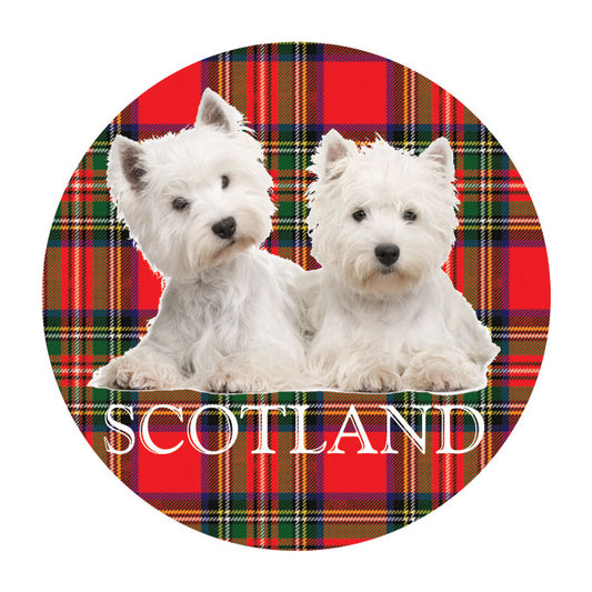 Westie 5cm Glass Magnet