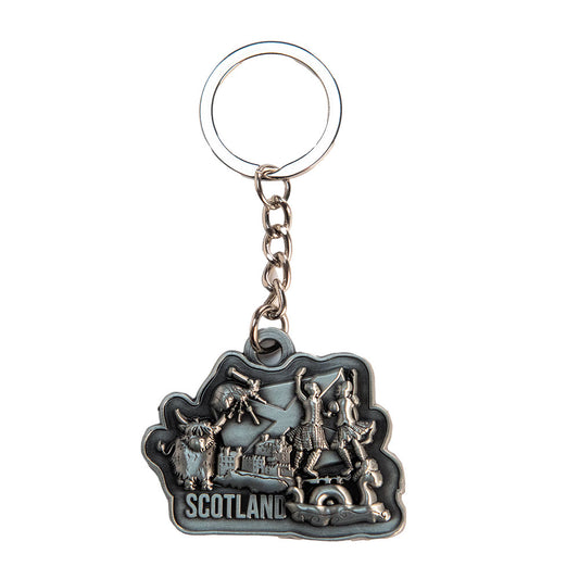 Scotland Dancers Collage Keyring