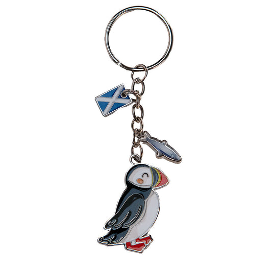 Puffin Charm Keyring