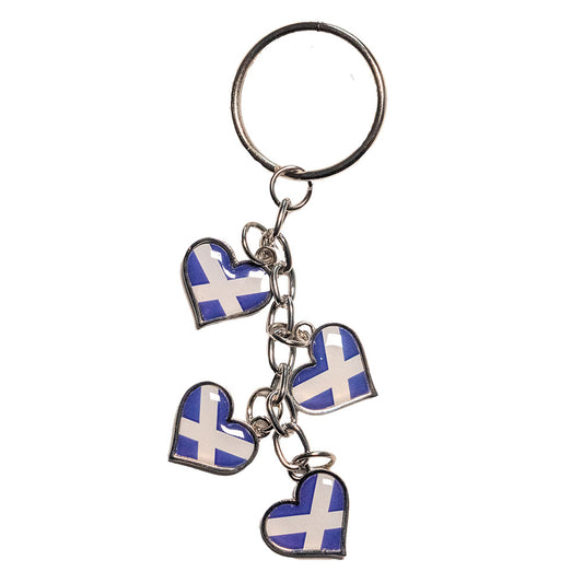 Saltire Heart Keyring