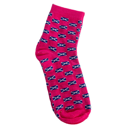 Pink Scotland Socks - Size 4-7