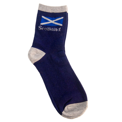 Navy Scotland Socks - Size 6-11