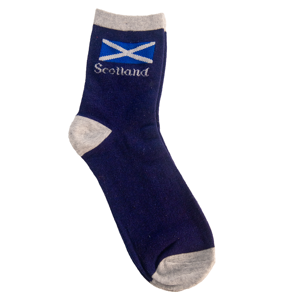 Blue Saltire Scotland Socks - 6-11