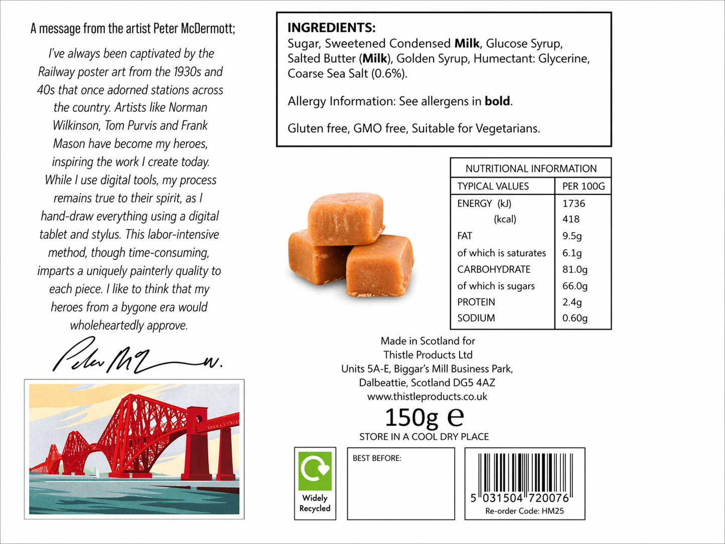 Scenic Scotland Sea Salt Fudge (150g)