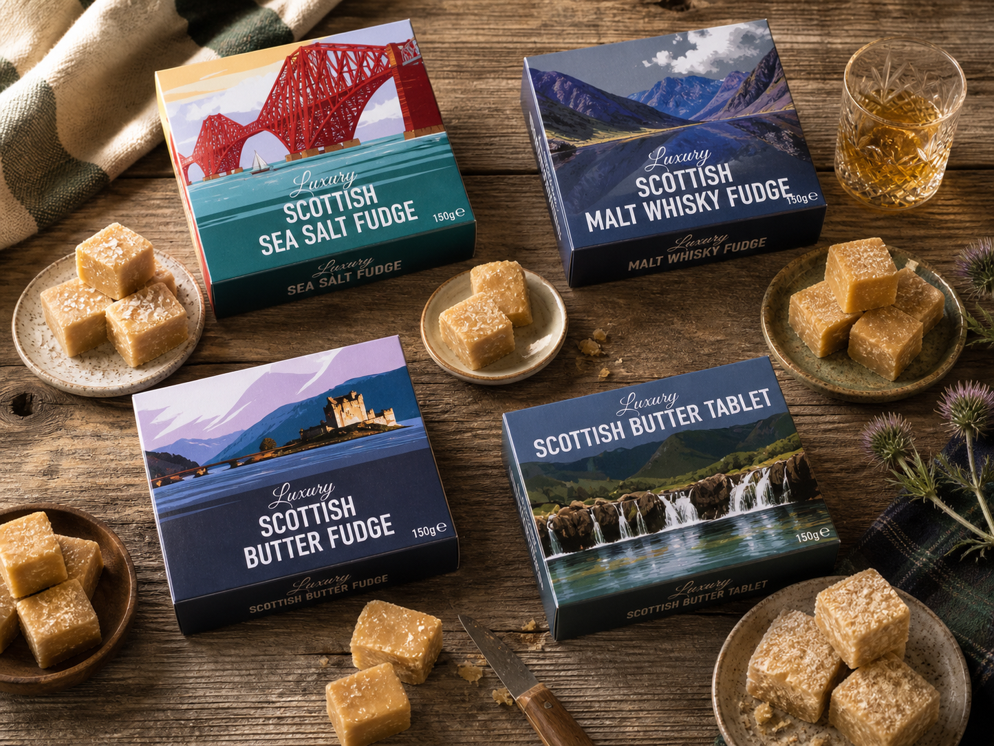 Scenic Scotland Malt Whisky Fudge (150g)