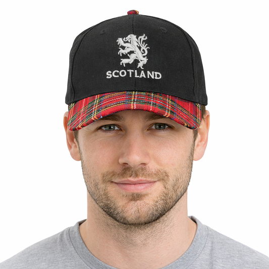 Red Tartan Lion Rampant Baseball Cap