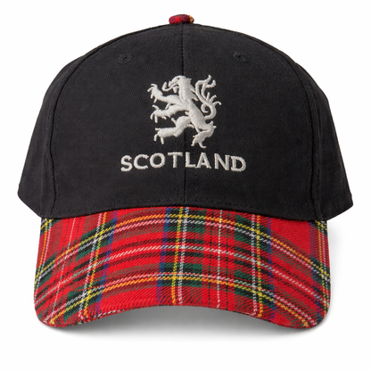 Red Tartan Lion Rampant Baseball Cap