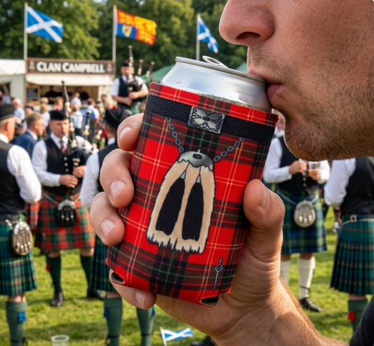 Tartan Kilt Stubby Can Cooler