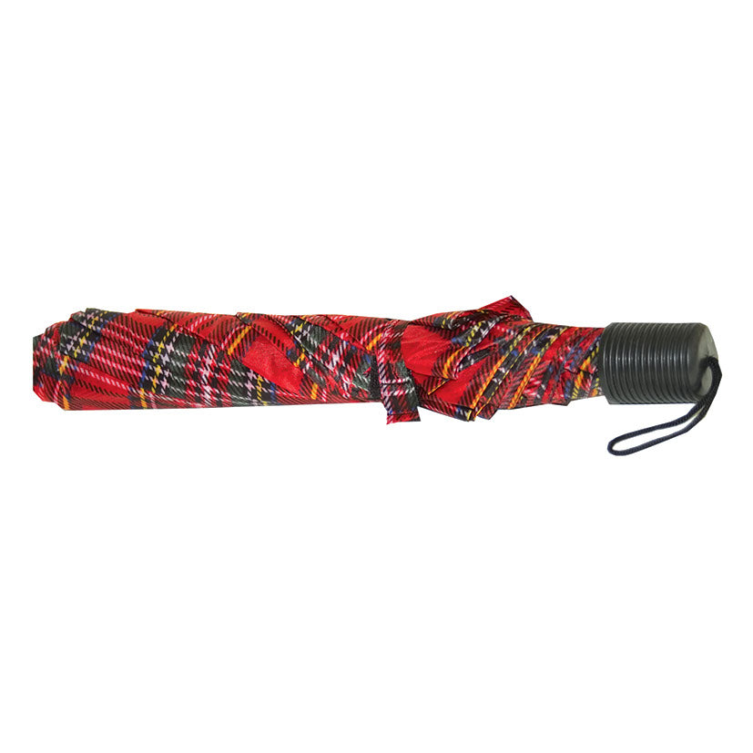Compact Mini Umbrella - Red Tartan