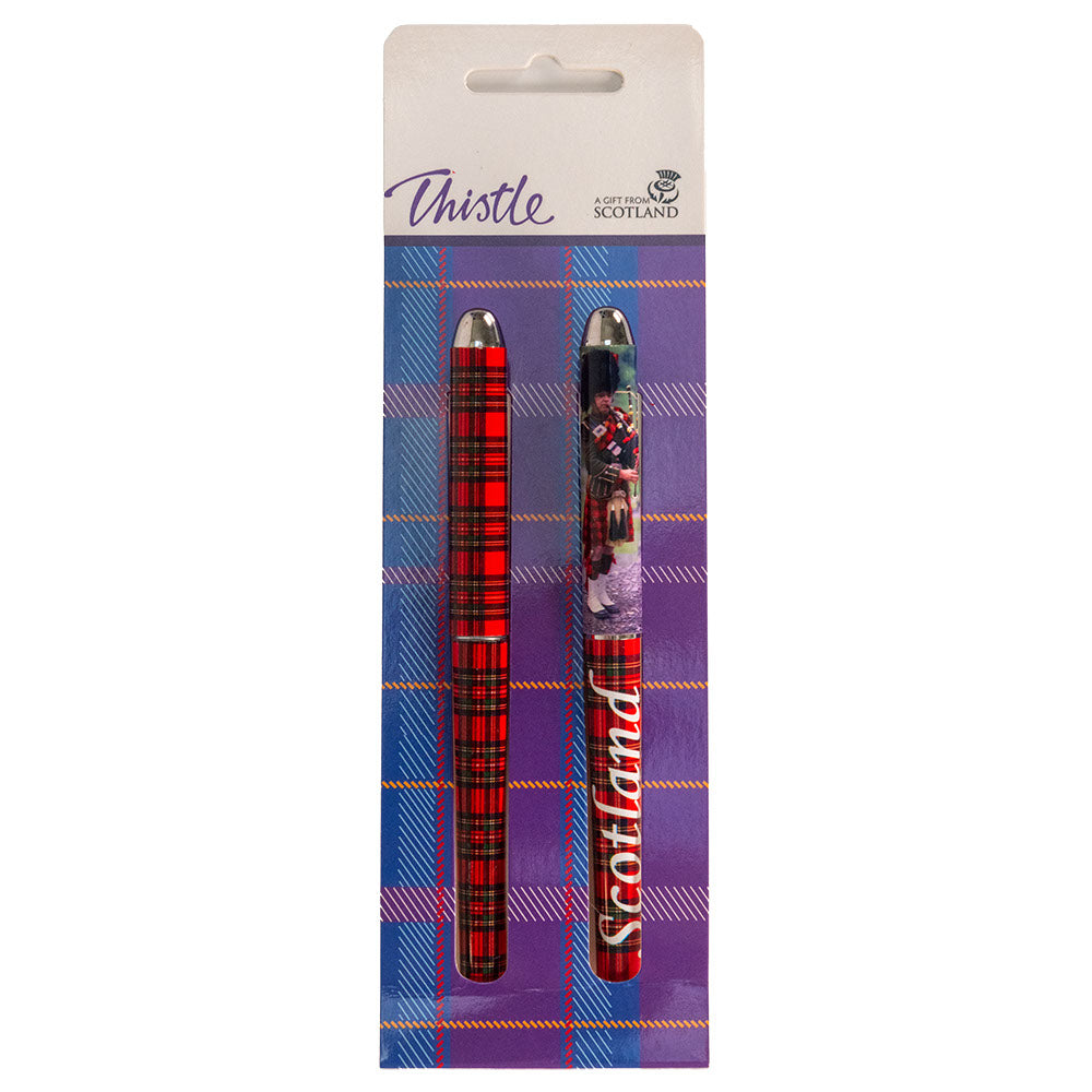 Twin Pack Pens - Tartan Piper
