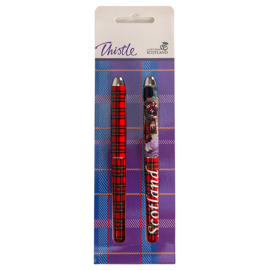 Twin Pack Pens - Tartan Piper
