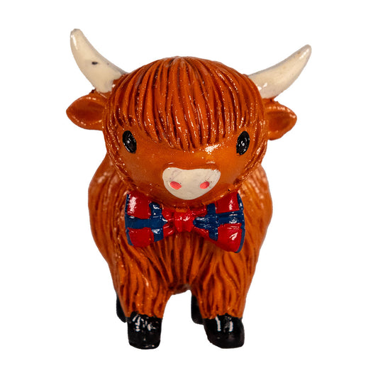 Coo Figurine  - Tartan Bow Tie